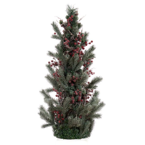 Χριστουγεννιάτικο Επιτραπέζιο Δέντρο Χιονισμένο με Berries (70cm)